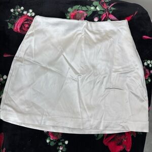 White A-Line Mini Skirt